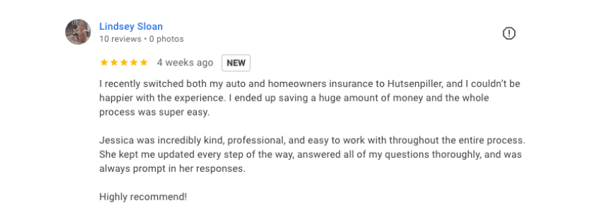 review for hutsenpiller insurance